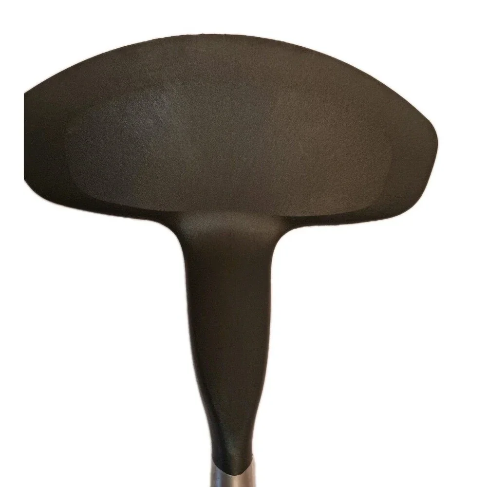 Kuhn Rikon Heat Resistant Turner Spatula, Black Plastic Handle, Solid